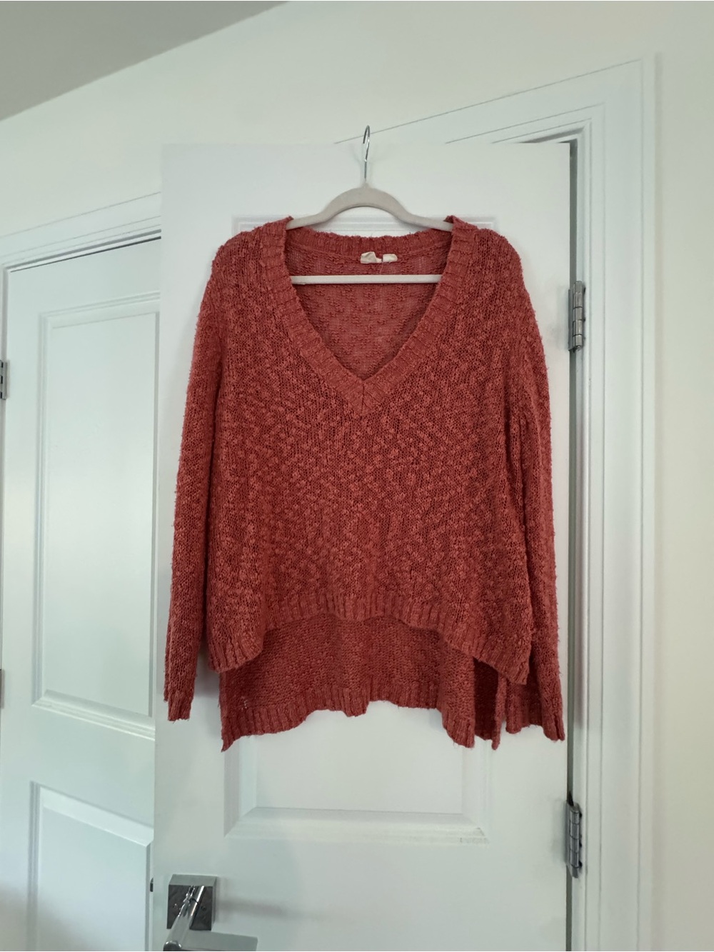 Somedays Lovin Rust V-Neck Chunky Knit Sweater